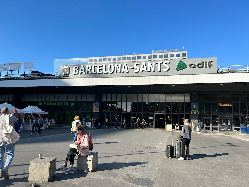 Outside Barcelona Sants station